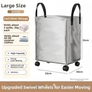 MANJIELI | Large Capacity Wheeled Storage Bag Moving