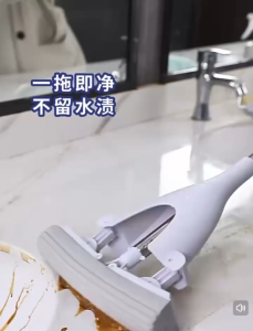 { NY ACC } Alat Pel Tongkat Pembersih Kaca Spons PVA / Alat Pel Jendela Daya Serap Tinggi Mop Pel Tarik Dengan Gagang Multifungsi