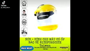 NÓN KÍNH CHE MẶT CÓ ỐP BẢO VỆ B1YEFC83C3YE BLUEEAGLE TAI WAN CHỐNG VĂN BẮN LÀM VƯỜN[CHÍNH HÃNG] ( 1 BỘ )
