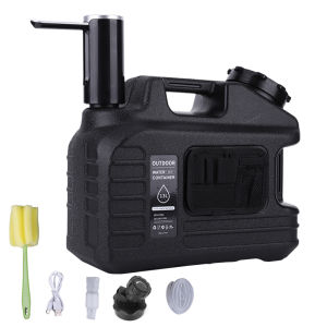 13L Camping Water Container Leakproof Emergency Water Tank Water Pump Faucet Portable Water Container for Camping Hiking