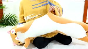 DIODIY Long Cat Plush Pillow Cute Body Pillow hot dog pillow cat Toy Soft Sleeping Stuffed Pillow Birthday Gift for Kids
