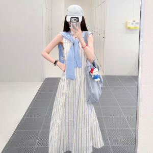 HUAYILING | Unique Pretty Resort Style Sleeveless Maxi Dress