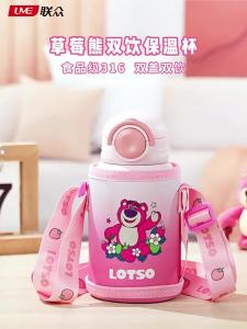 Disney | Children School Use Food Grade 316 Stainless Steel Large Capacity Portable Drinking Straw Thermal Mug
