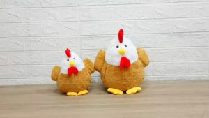 Boneka Lucu Chiken Boneka Ayam Gendut Coklat