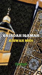 Sajadah Tanggung IQOMAH QISWAH MIDI Sajadah Midi Sajadah Oleh-oleh Haji Umrah Sajadah Traveling Sajadah Souvenir