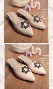 QUINCE Kiara Sandal Mules Wanita Hak 3 Cm