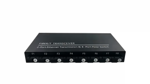 8G2E Gigabit Ethernet Switch 8 SC 1000M 2 RJ45 1000M Auto MDI/MDIX LED Monitoring Industrial Grade Media Converter