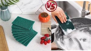12Pcs Spons Sabut Gosok Cuci Piring Karpet Hijau Serbaguna Ukuran 9cmx145cmx05cm-Vegasus Store