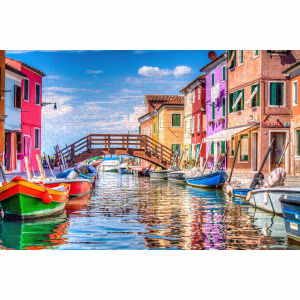 500/1000/1200/2000PCS Burano Island Jigsaw Puzzle Home Decor Adults Puzzle Games Family Fun Floor Puzzles Educational Toys