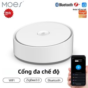 Cổng Thông Minh Đa Chế Độ MOES Tuya ZigBee WiFi Bluetooth Mesh Với Ứng Dụng Life Điều Khiển Từ Xa Không Dây Qua Alexa Và Google Home