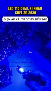 [6XIN] Bóng LED T10 6CREE 3030 max sáng điện áp dải rộng DC12v đến 24v lắp demi xi nhan