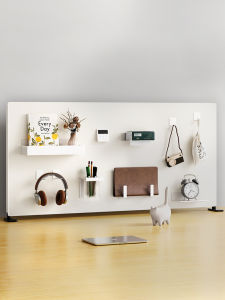 โมเดิร์น Minimalist โลหะ Desktop Organizer ชั้นวาง Magnetic Hole Board Display Storage Rack สําหรับ Home Office Study Workstation