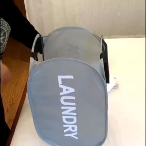 【Familiars】 COD ตะกร้าใส่ผ้าพับได้ ตะกร้าตาข่าย เก็บเสื้อผ้า แข็งแรง ทนทาน มี 4 สี