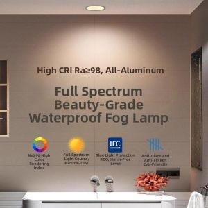 MEISITEKEKE | Anti-glare Waterproof Anti-moisture Mist-proof Recessed Downlight 7.5cm