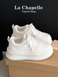 La Chapelle | White Bread Cake Flats Leather Sport Casual Shoes