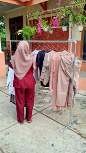 240CM Jemuran Baju Stainless Steel Single Jemuran Baju Lipat Stainless Steel Portable Jemuran Hanger