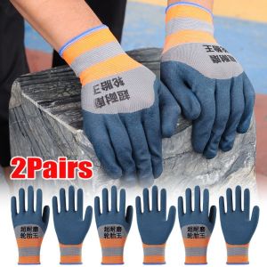 2piars đa mục đích Găng tay cao su hội thảo bảo vệ mòn chống trượt cao đàn hồi lốp thoáng khí găng tay làm việc sửa xe lao động bảo hộ găng tay