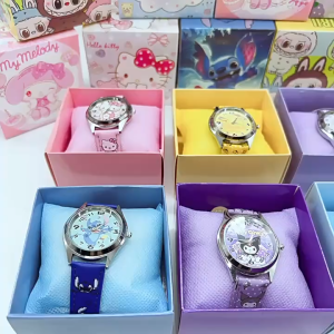 Đồng Hồ Đeo Tay Trẻ Em Học Sinh Tiểu Học Hoạt Hình Xuyên Biên Giới Dễ Thương Nam Nữ Thạch Anh Kim Đồng Hồ Hộp Quà Tặng Bộ Mẫu Giáo
