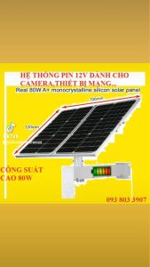 Pin bộ lưu điện năng lượng mặt trời 12V-40AH TẤM 80W cho camera là sản phẩm có công dụng hấp thu và chuyển đổi ..HỆ THỐNG NGUỒN NĂNG LƯỢNG MẶT TRỜI CHO CAMERA - Lazada