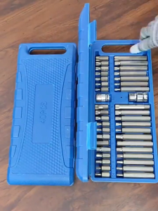 Bộ 40 chi tiết đầu vít hoa thị lục giác Torx thép S2 từ tính chống trộm dụng cụ chuyên sửa ô tô xe máy và điện tử