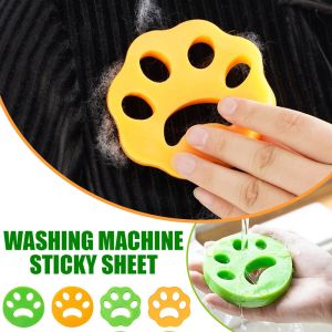 Reusable Washing Machine Hair Remover Cat Paw Sticky Silicone Brush Pet Fur Lint Hair Catcher Cleaning Laundry Mesh Filtering Ball