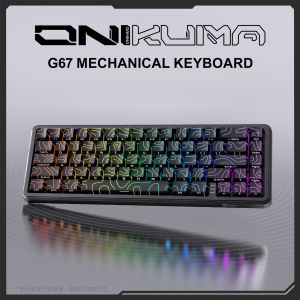 ONIKUMA G67 67-Key Wired Gaming Keyboard | Custom Magnetic Axis Low Latency Hot-Swappable for Esports