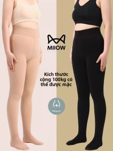 Miiow | Plus Size Fleece Lined Leggings Womens Autumn Winter Long Pants Anti Slip Underwear Cat Person MiiOW Comfortable Casual Trousers