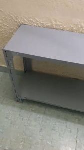 Kệ Sắt V lỗ 2 tầng lắp ráp - Dài 80x30cm (Cao Tùy Chọn) -Màu xám ghi Lắp ghép đa năng - tại Kệ Sắt Việt Hải