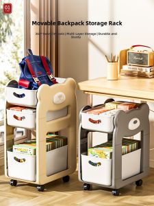 Moveable Multi-layer Book Storage Shelf Under Table Organizer