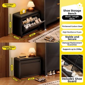 MEISD | Vintage Style Steel Shoe Changing Bench Storage
