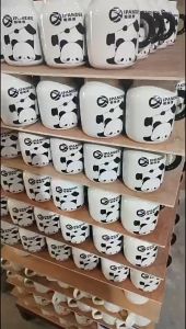 Cốc sứ Panda gấu trúc kèm nắp LILA COCSUPANDA68