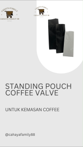standing pouch / plastik klip / ziplock kemasan kopi premium varian valve coffee bag 8 sides [50 Lembar]