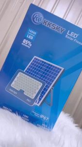 KKSKY ไฟโซล่าเซลล์ โซล่าเซลล์ 300w 500w 1000w 3000w แผงโซล่าเซลล์ ไฟโซล่าเซล1000wแท้ สปอตไลท์โซล่า ไฟ led solar light กันน้ำ IP67