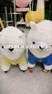 Morning Star Kursi Anak Alpaca Mini Bangku Karakter Hewan Busa Tebal Nyaman untuk Mainan