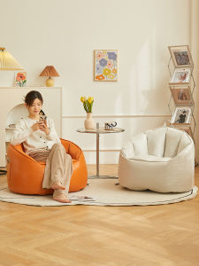 Lazy Sofa Bed Bean Bag Small Apartment Childrens Living Room Bedroom Tatami Lie Chair Cotton Linen Cover Universal Couch