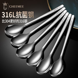 Long Handle 316 Stainless Steel Korean Style Fork Spoon Set for Eating Soup Stirring And Serving Ideal for Home Use And Kids