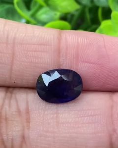 ไพลิน (Blue Sapphire) 3.76 กะรัต (Cts.) พลอยแท้ อัญมณีมงคลประจําวันเกิด เครื่องประดับพลอย