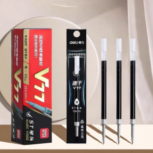 deli | Quick Drying Automatic Medium Pen Refill 0.5mm Bullet Tip