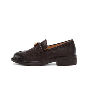 Hotwind | Comfortable Leather Sheepskin Camellia Accessory Loafers
