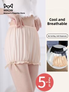 miiow | Catwoman Seamless Safety Pants Womens Summer New Home Short Pants Pumpkin Pants Anti-Light Thin Base Pants Can Be Worn Outside