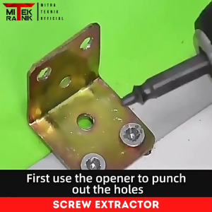 4Pcs Extractor Tap Putar Kiri Alat Pencabut Baut Patah Baut Rusak