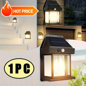 1 Pack Solar Wall Lights with Motion Sensor – 3 Modes Dusk to Dawn Outdoor Security Lamps for Garden Patio Fence Courtyard