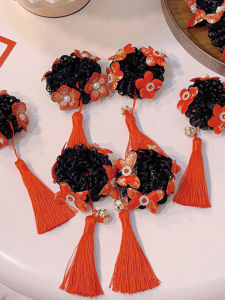 เครื่องประดับผมเด็กปีใหม่ งานเต้นรำ หัวผมปลอมพู่ผมวงสาว < Ne1> สไตล์โบราณตกแต่งหัว