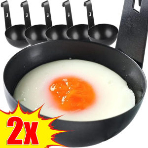 \ud83d\udd25Hot 2Pcs Egg Poacher Convenient Easy Cleaning Stainless Steel Forging With Hook Food Grade Egg Cooking Tool Eggs Plate Tray Poached Maker