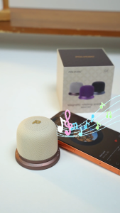 Polvcdg-G1 IPX5 waterproof magnetic mini speaker Bluetooth 6.0 speaker + stand two-in-one 360° surround sound personalized rotary switch portable speaker