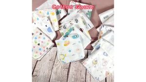 DAPANDA 5Pcs Set Baby Soft Washcloth Napkin Pure Cotton Gauze Face Towel Newborn Soft Hanky