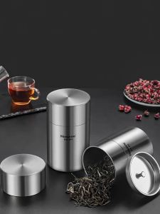 Stainless Steel Tea Canister Storage Seal Travel