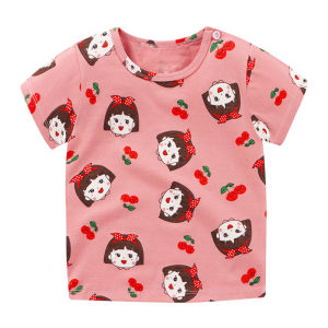 Pure Cotton Short Sleeve T-Shirt for Boys And Girls Thin Summer Fashionable Baby Half Sleeve Summer Clothes Korean Style Loose Fit