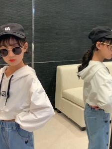 Girls Jeans Spring and Autumn 2023 Childrens Pants Wearing Outward Fashionable Autumn Mid size U Girls Leggings Long