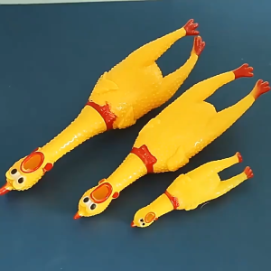 Funny Screaming Chicken / Rooster Toys Rubber Sound Toy Squeeze Easter Chick Toys Squeeze Sound Toys